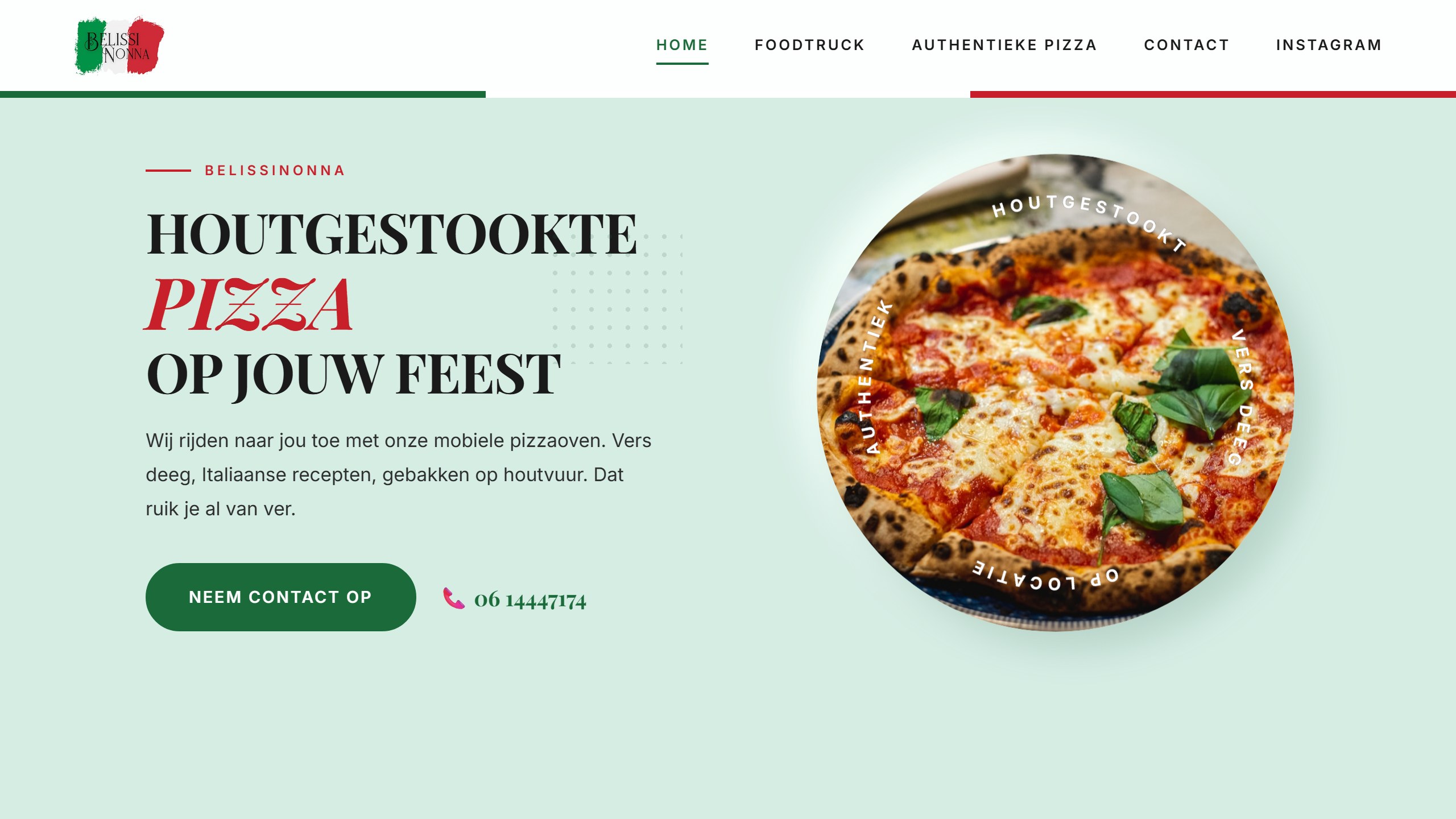 Foodtruck Nonna website preview
