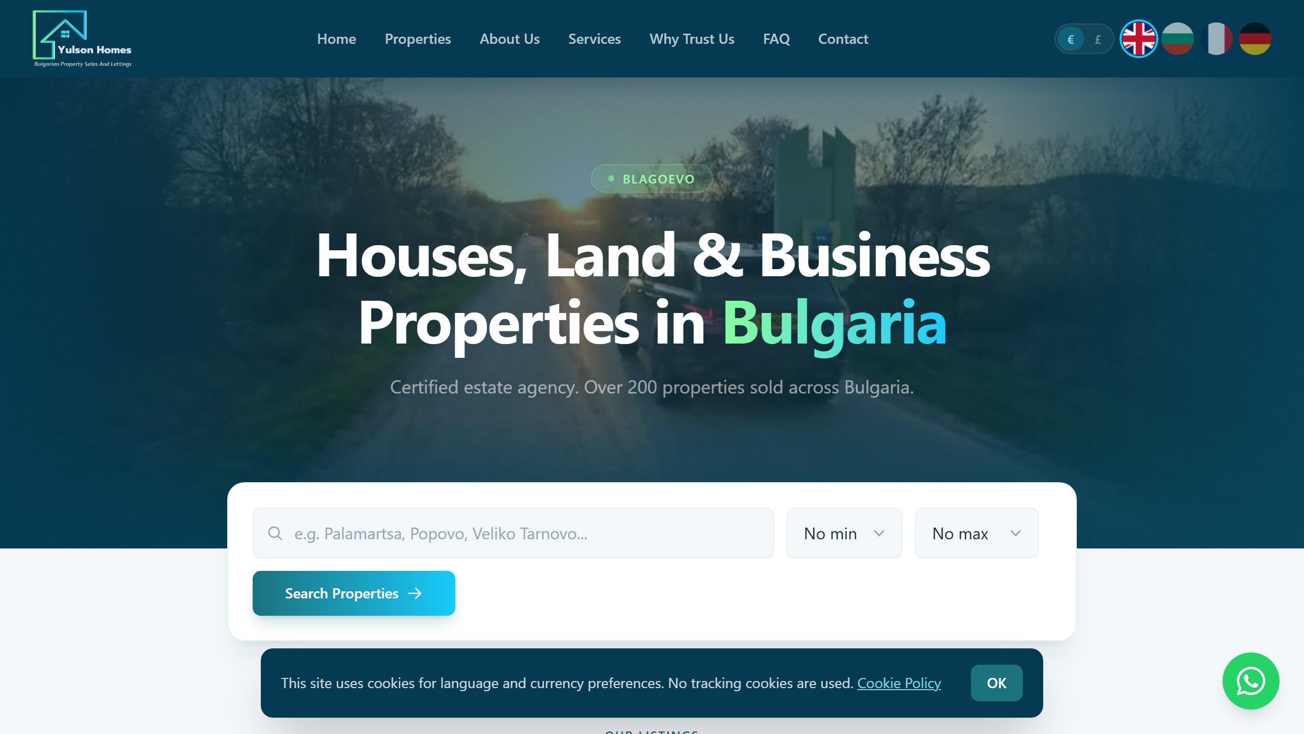 Yulson Homes website preview